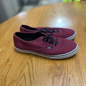 burgundy vans size 6.5 womens